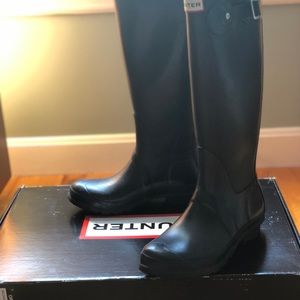 Hunter original tall black rain boots size 5M